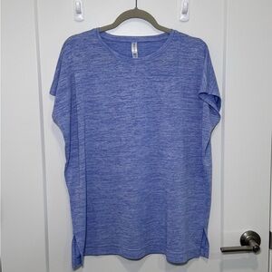 Athleta Heathered Violet Womens Oversized Short Sleeve Tee